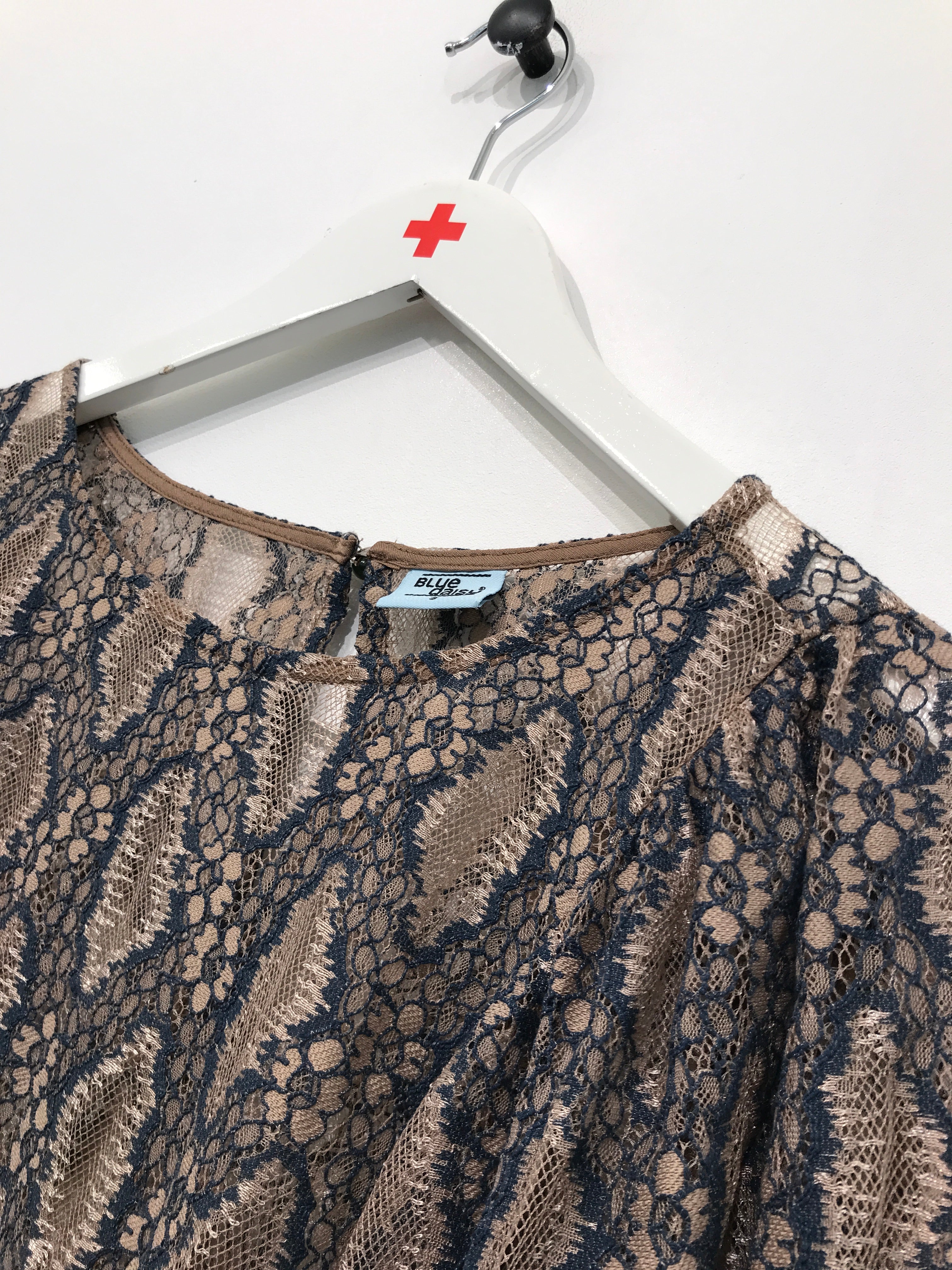 Blue Daisy Bluse